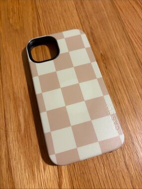 Casely Beige & Cream Checkerboard Protective Phone Case